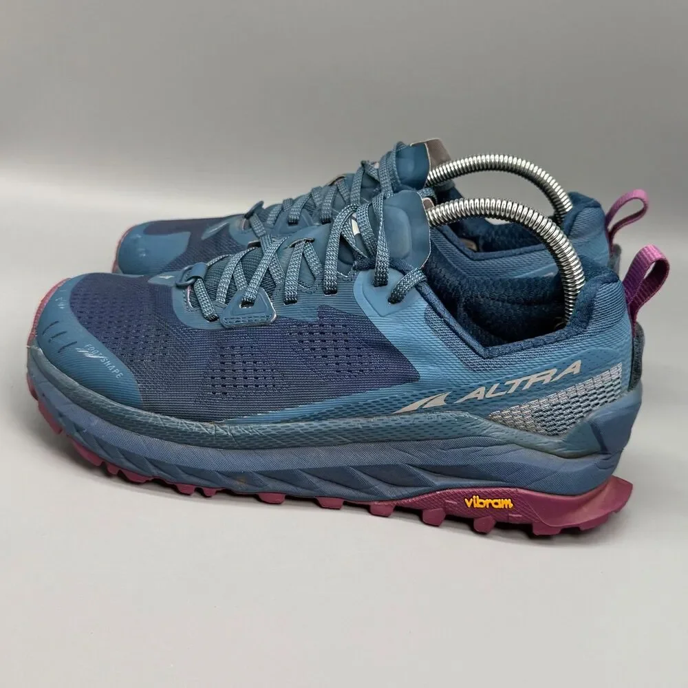 Altra Olympus 4 Women's 9.5 Moroccan Blue Lace-Up Low Top Trail Running Sneakers